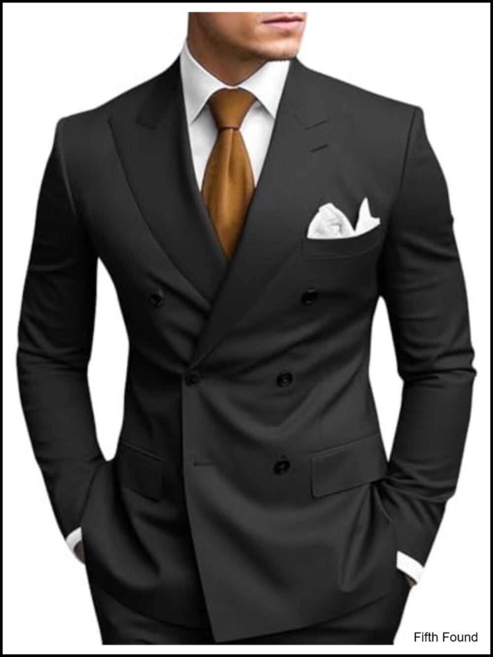 Men 2 Piece Double Breasted Suit Slim Fit Blazer Pants Set Wedding Prom